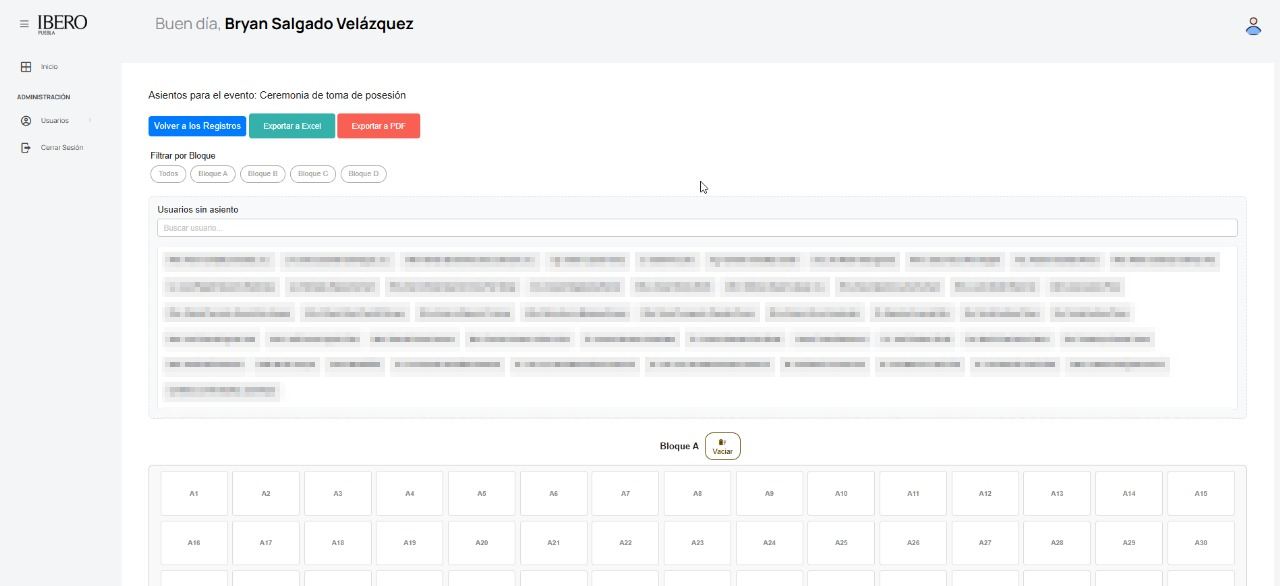 Gestión de Asientos